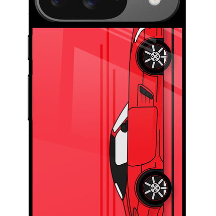 Red Velocity Google Pixel 9 Glass Case