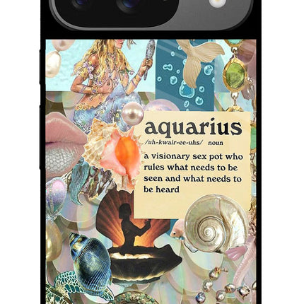 Aquarius Zodiac Google Pixel 9 Glass Case