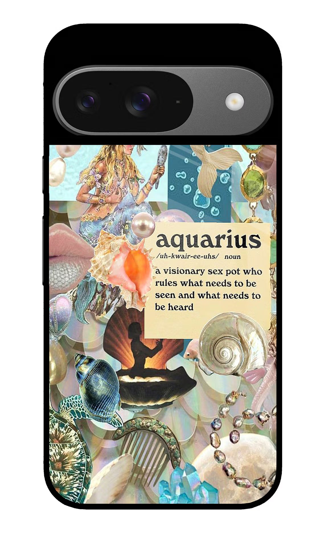 Aquarius Zodiac Google Pixel 9 Glass Case