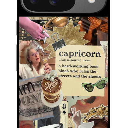 Capricorn Zodiac Google Pixel 9 Glass Case