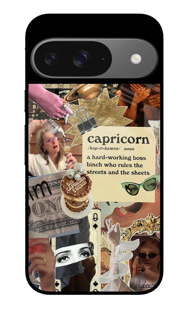 Capricorn Zodiac Google Pixel 9 Glass Case