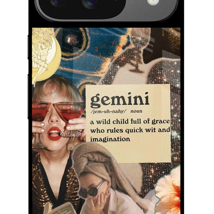 Gemini Zodiac Google Pixel 9 Glass Case