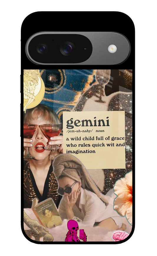 Gemini Zodiac Google Pixel 9 Glass Case