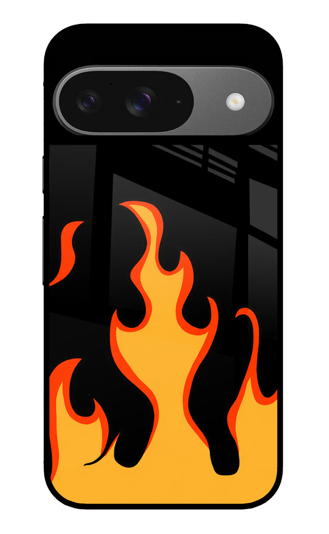 Fired Up – Black Google Pixel 9 Glass Case
