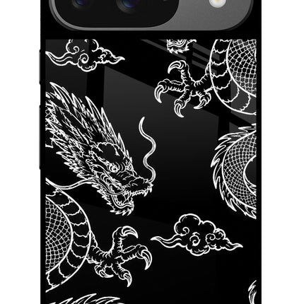 Twin Dragons Google Pixel 9 Glass Case