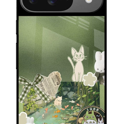 Aesthetic anime Google Pixel 9 Glass Case