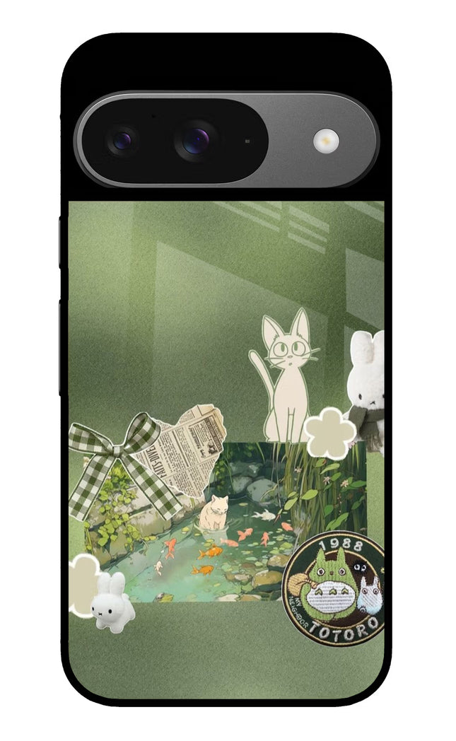 Aesthetic anime Google Pixel 9 Glass Case