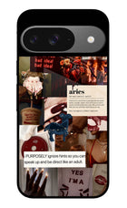 Zodiac Aries Google Pixel 9 Glass Case