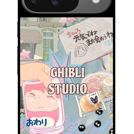 Studio Ghibli Google Pixel 9 Glass Case