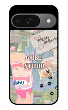Studio Ghibli Google Pixel 9 Glass Case