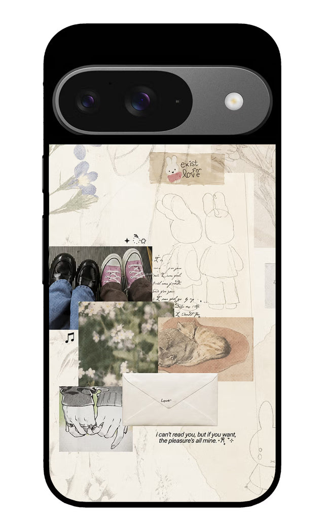 Soft Aesthetic Google Pixel 9 Glass Case