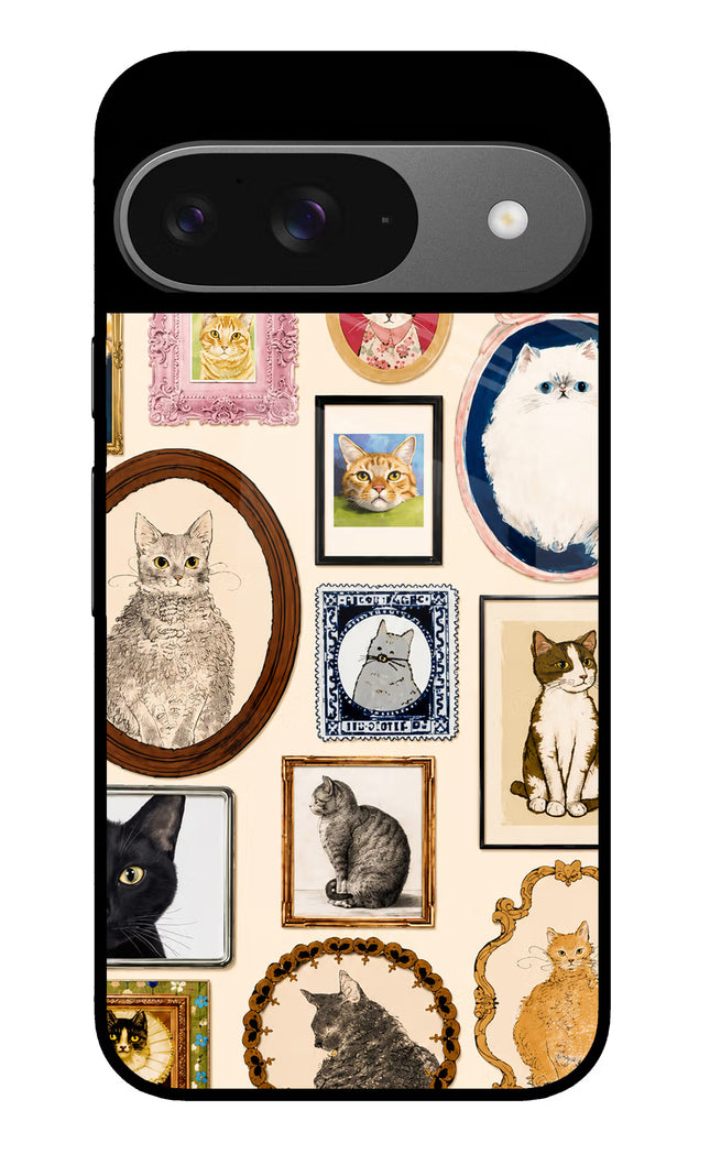 Mirror Cats Google Pixel 9 Glass Case