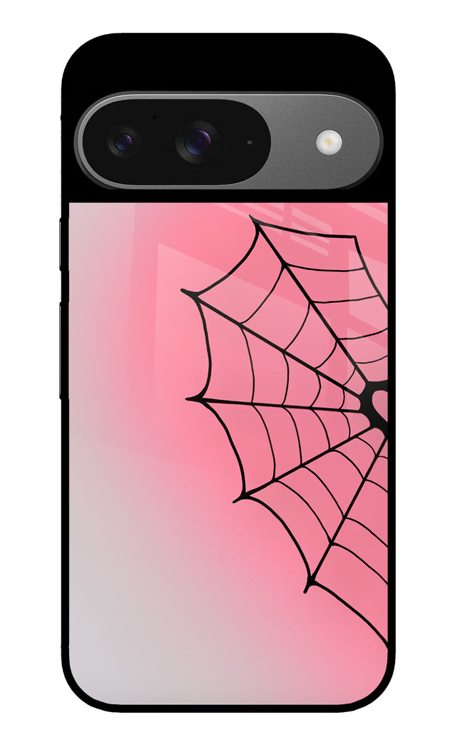 Pink Web Google Pixel 9 Glass Case