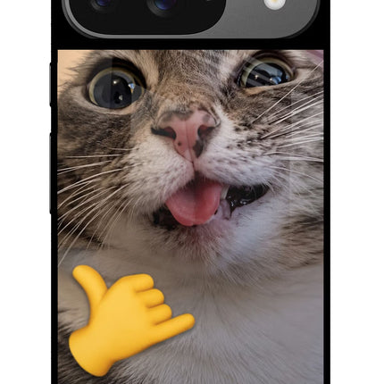 Silly Cat Call Google Pixel 9 Glass Case