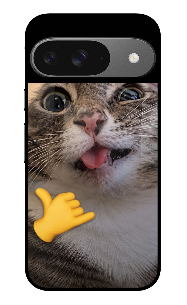Silly Cat Call Google Pixel 9 Glass Case