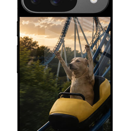 Rollercoaster Dog Google Pixel 9 Glass Case