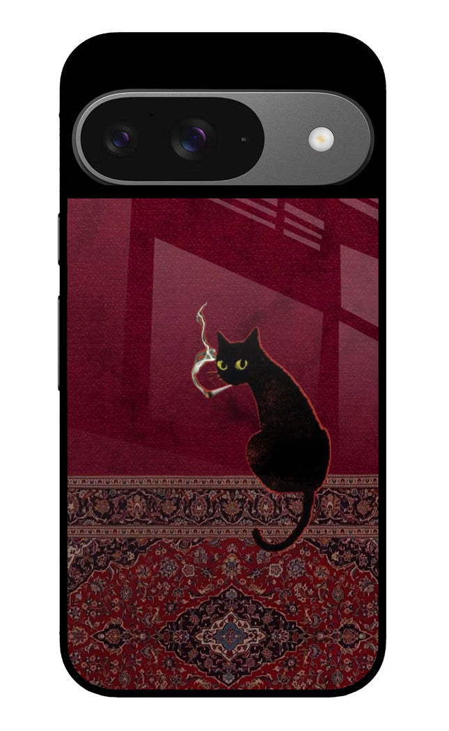 Midnight Cat Google Pixel 9 Glass Case