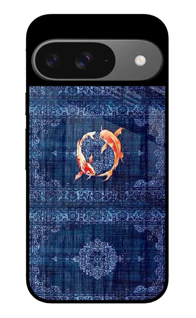 Koi Blue Google Pixel 9 Glass Case