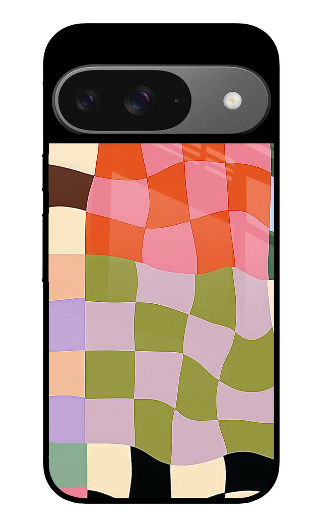 Wavy Grid Google Pixel 9 Glass Case