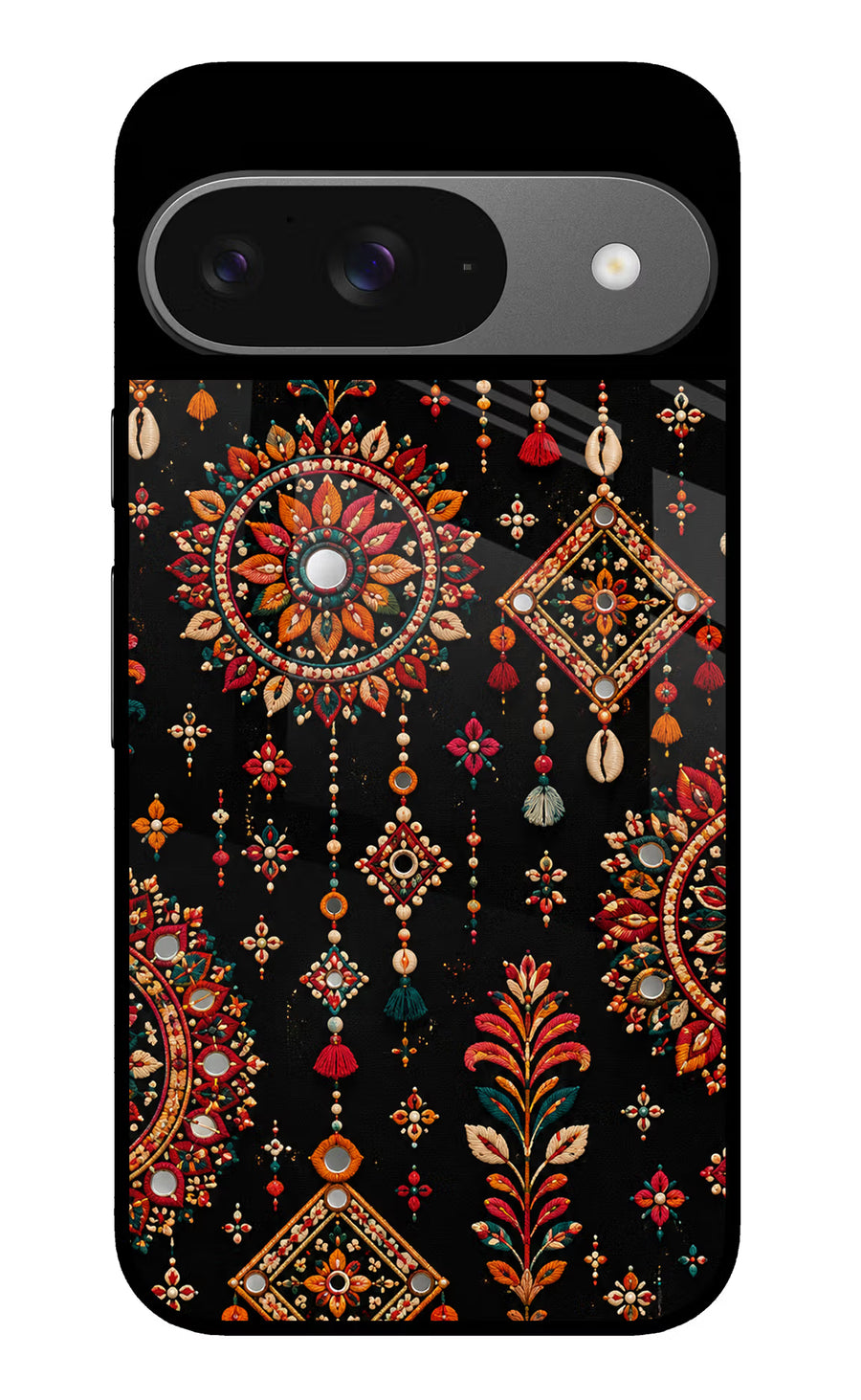 Boho Noir Google Pixel 9 Back Cover, Glass case