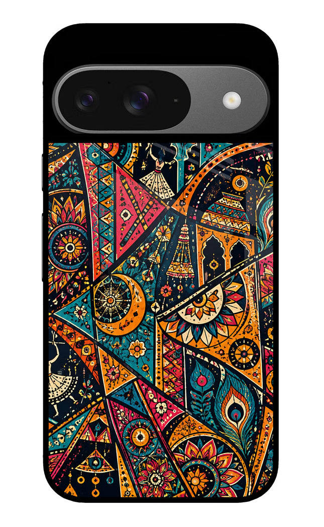 Folk Print Google Pixel 9 Glass Case