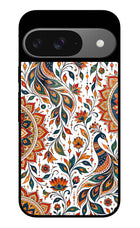 White Mayura Google Pixel 9 Glass Case