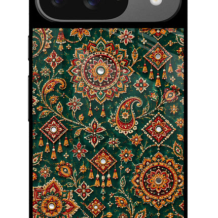 Green Pataka Google Pixel 9 Glass Case