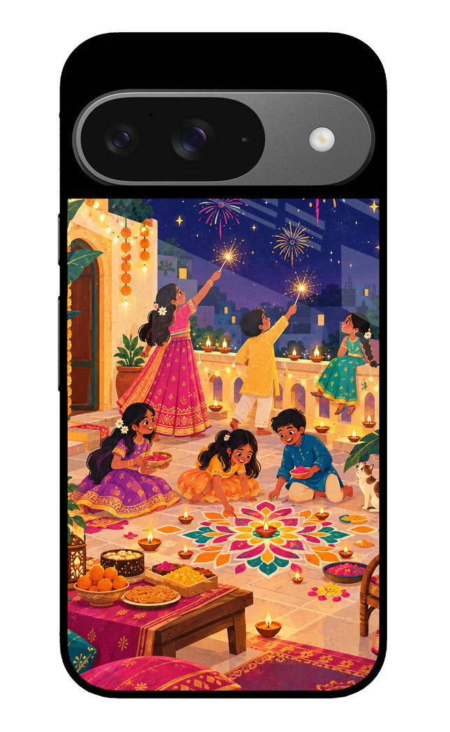 Diwali Night Google Pixel 9 Glass Case