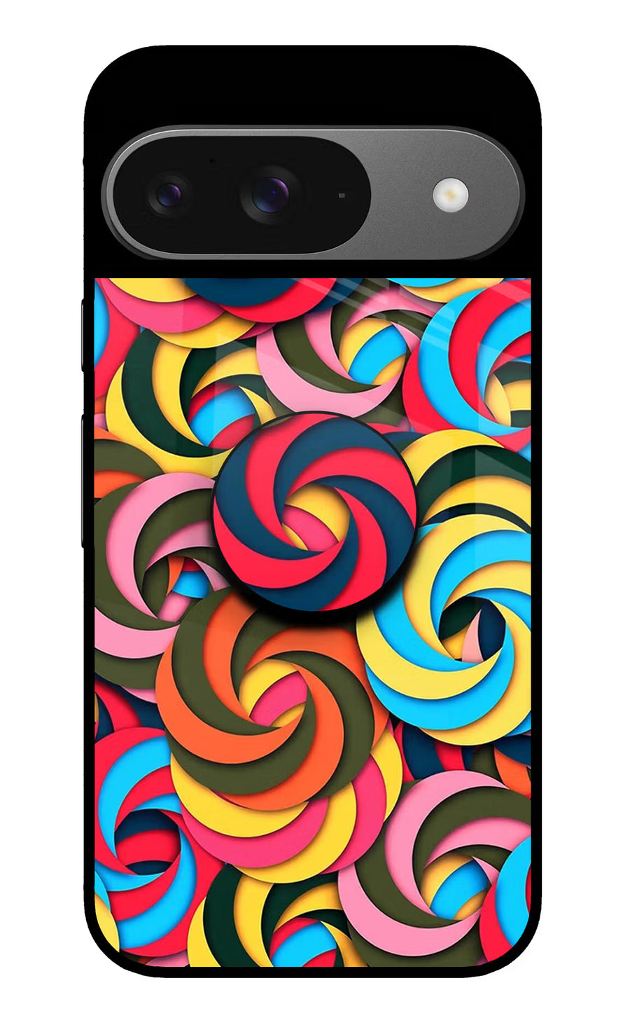 Spiral Pattern Google Pixel 9 Pop Case, Glass case
