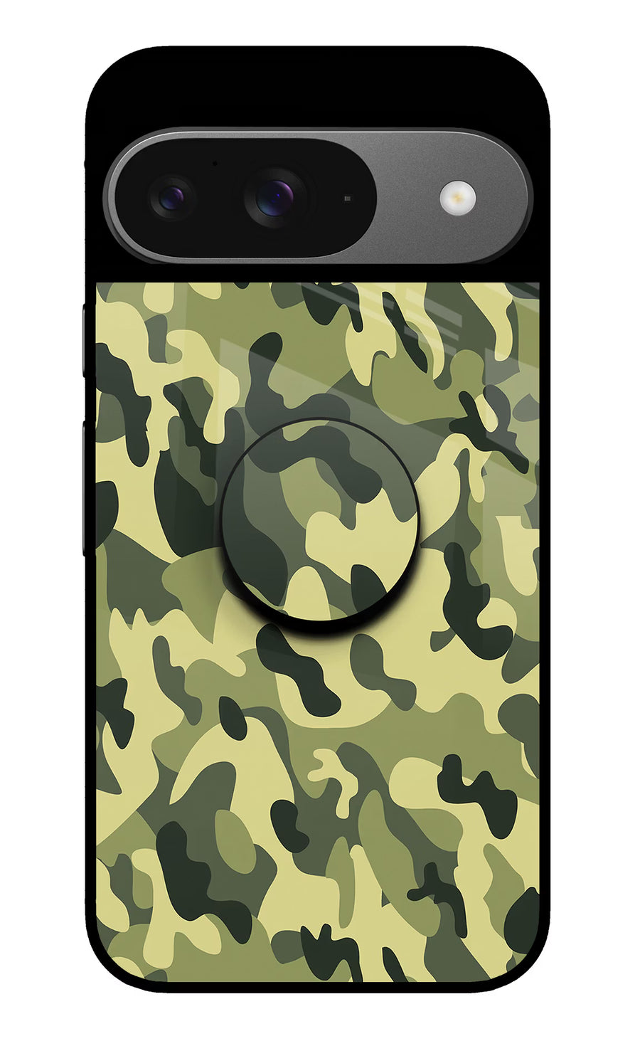 Camouflage Google Pixel 9 Pop Case, Glass case