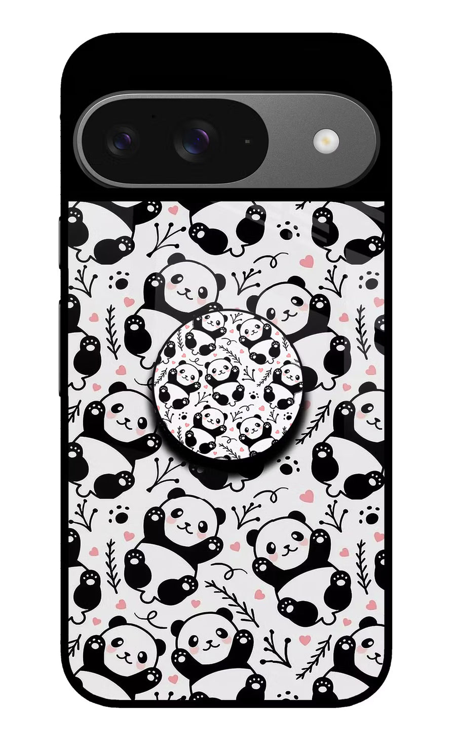 Cute Panda Google Pixel 9 Pop Case, Glass case