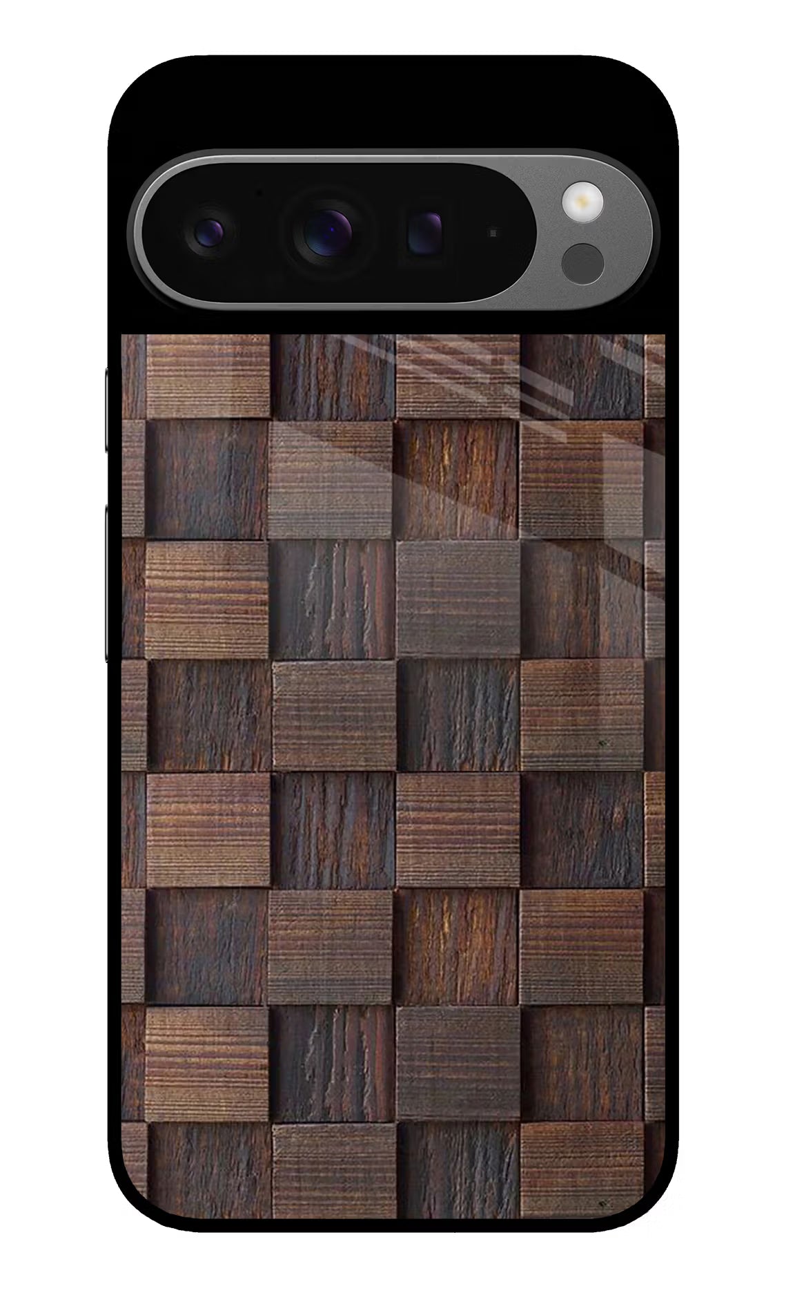 Wooden Cube Design Google Pixel 9 Pro Glass Case Back Cover by Casekaro