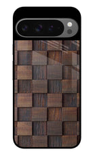 Wooden Cube Design Google Pixel 9 Pro Glass Case