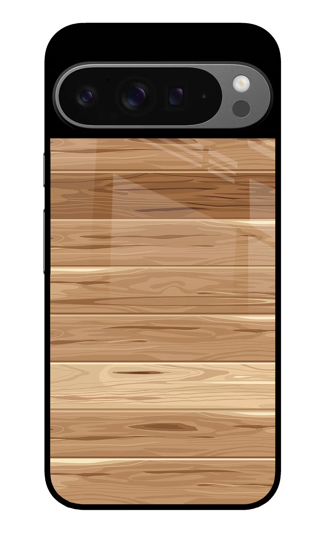 Wooden Vector Google Pixel 9 Pro Glass Case Back Cover by Casekaro