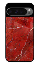 Red Marble Design Google Pixel 9 Pro Glass Case
