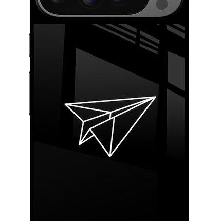 Paper Plane White Google Pixel 9 Pro Glass Case Back Cover by Casekaro
