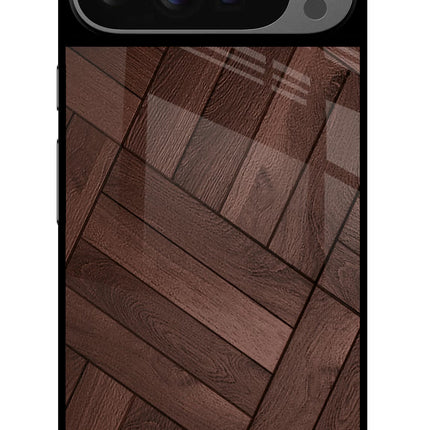 Wooden Texture Design Google Pixel 9 Pro Glass Case Back Cover by Casekaro