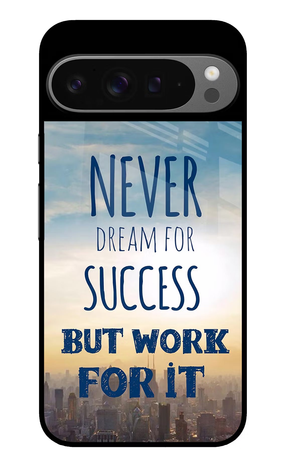 Never Dream For Success But Work For It Google Pixel 9 Pro Glass Case Back Cover by Casekaro