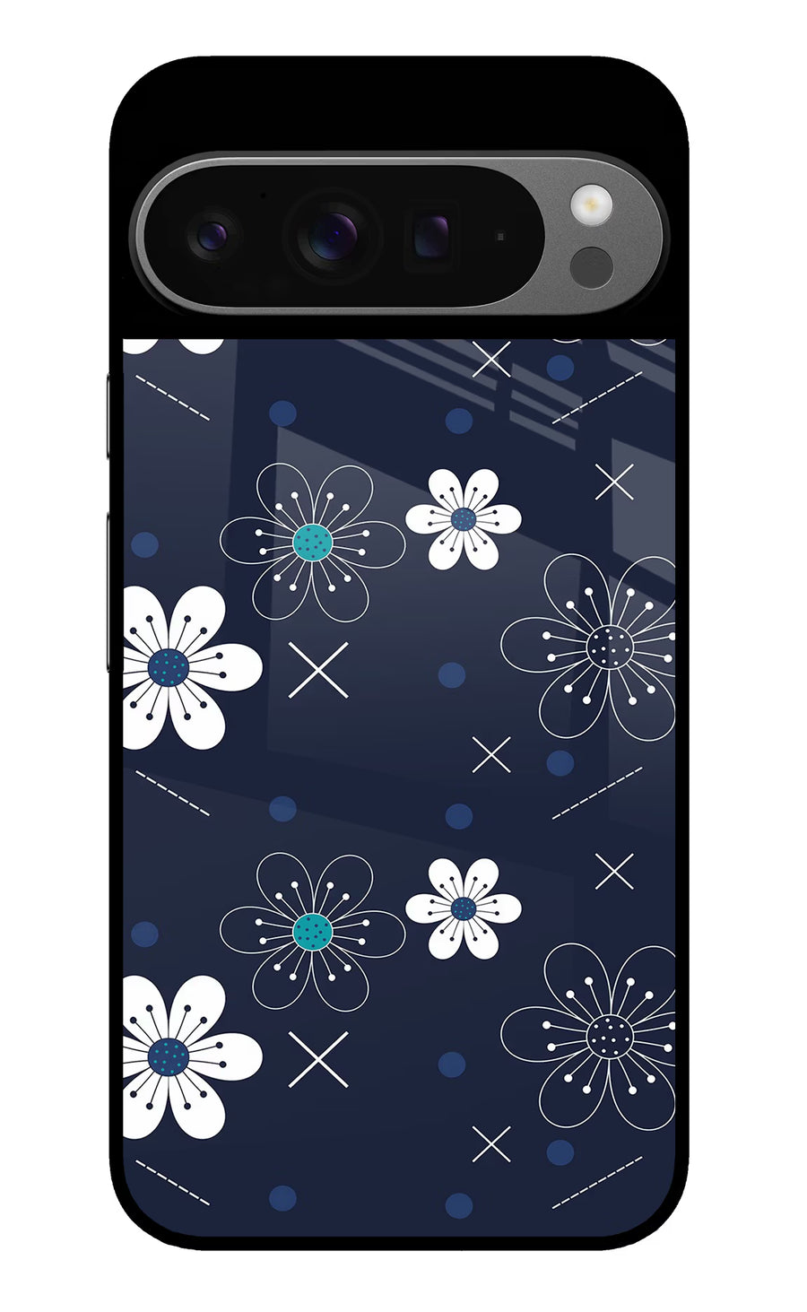 Flowers Google Pixel 9 Pro Back Cover, Glass case