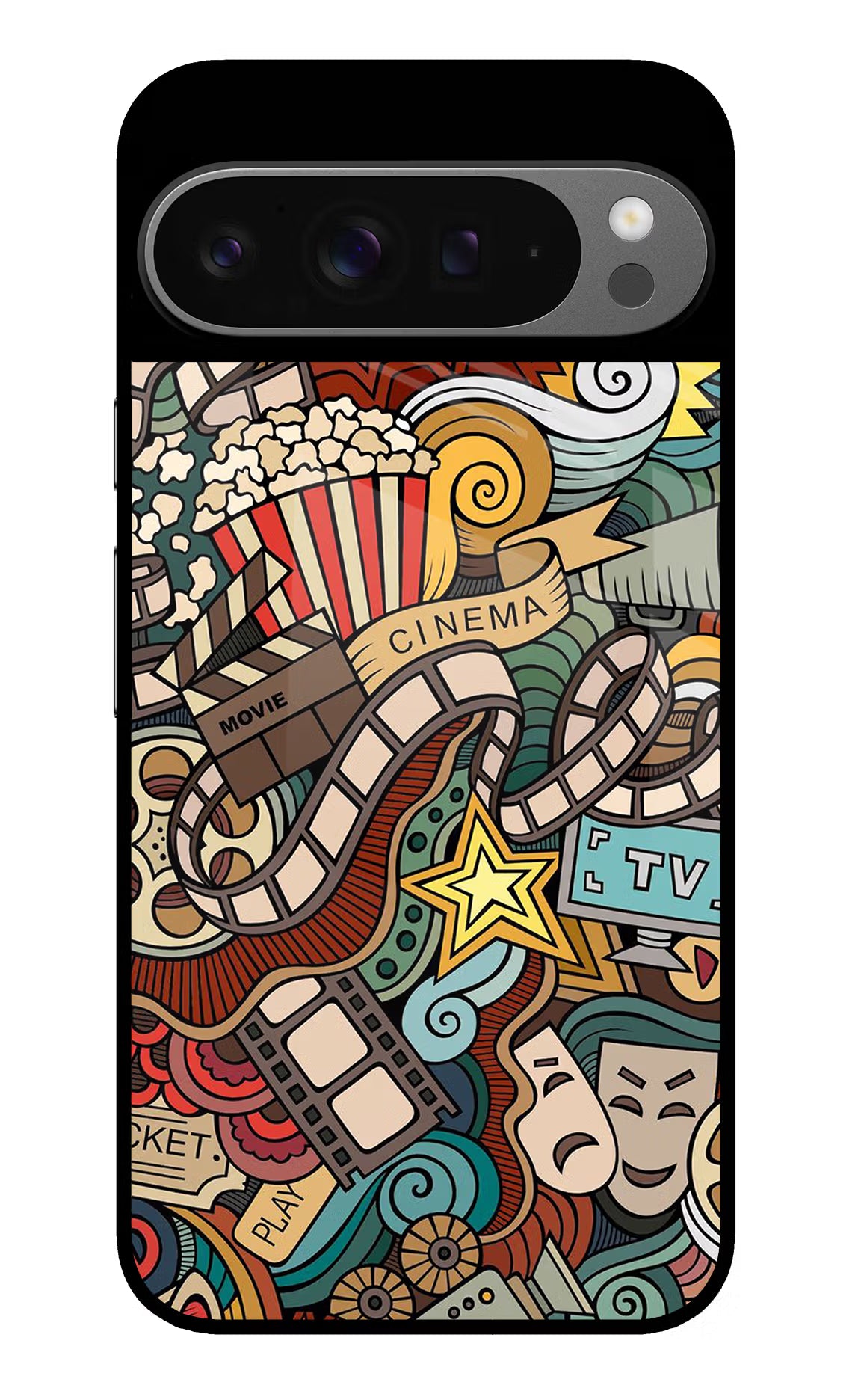 Cinema Abstract Google Pixel 9 Pro Glass Case Back Cover by Casekaro