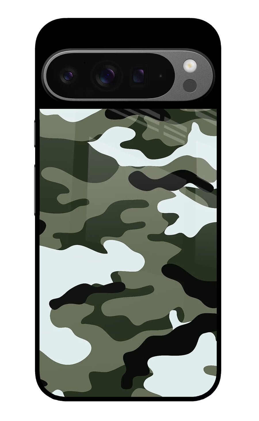 Camouflage Google Pixel 9 Pro Back Cover, Glass case