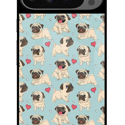 Pug Dog Google Pixel 9 Pro Glass Case Back Cover by Casekaro