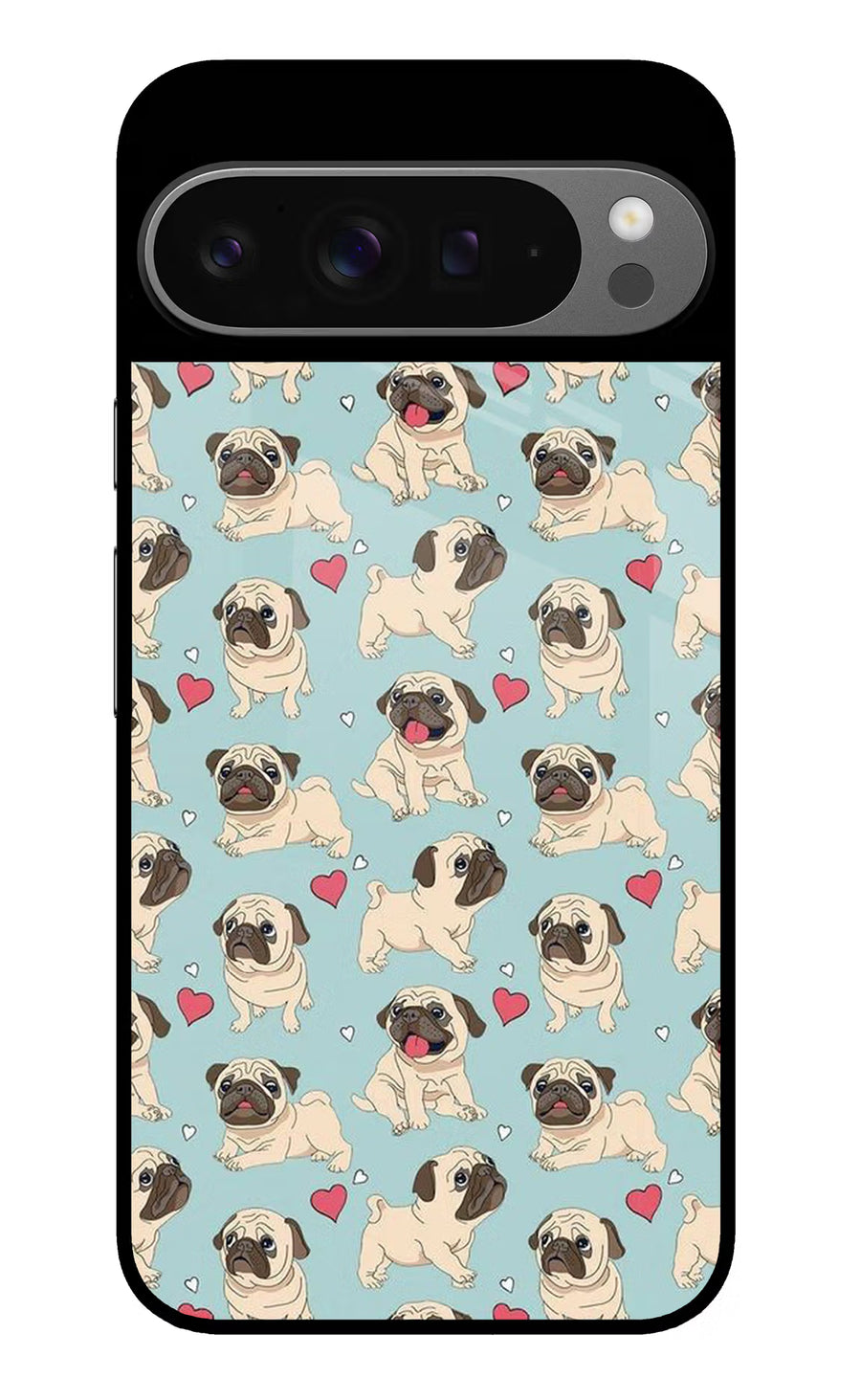 Pug Dog Google Pixel 9 Pro Back Cover, Glass case