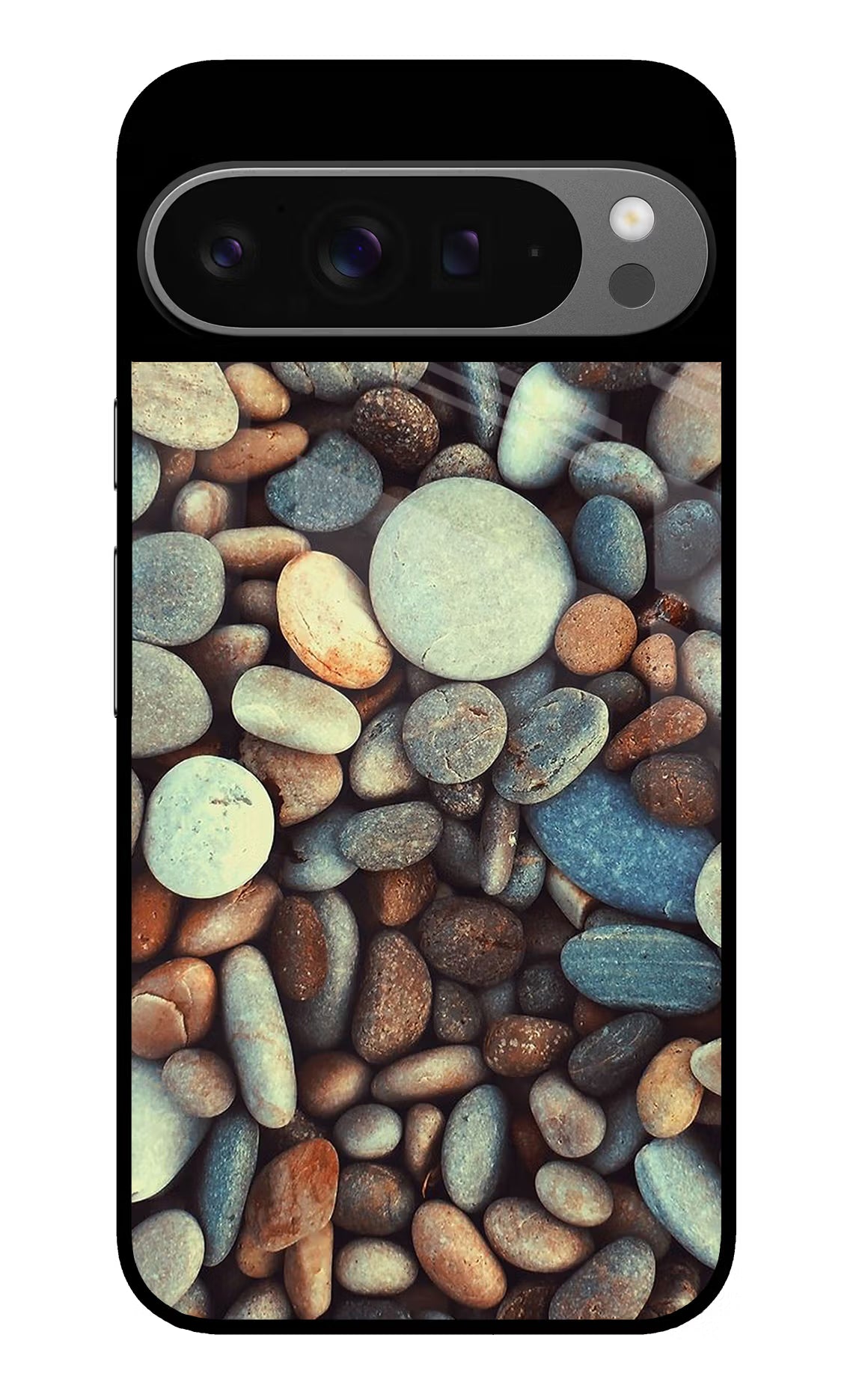 Pebble Google Pixel 9 Pro Glass Case Back Cover by Casekaro