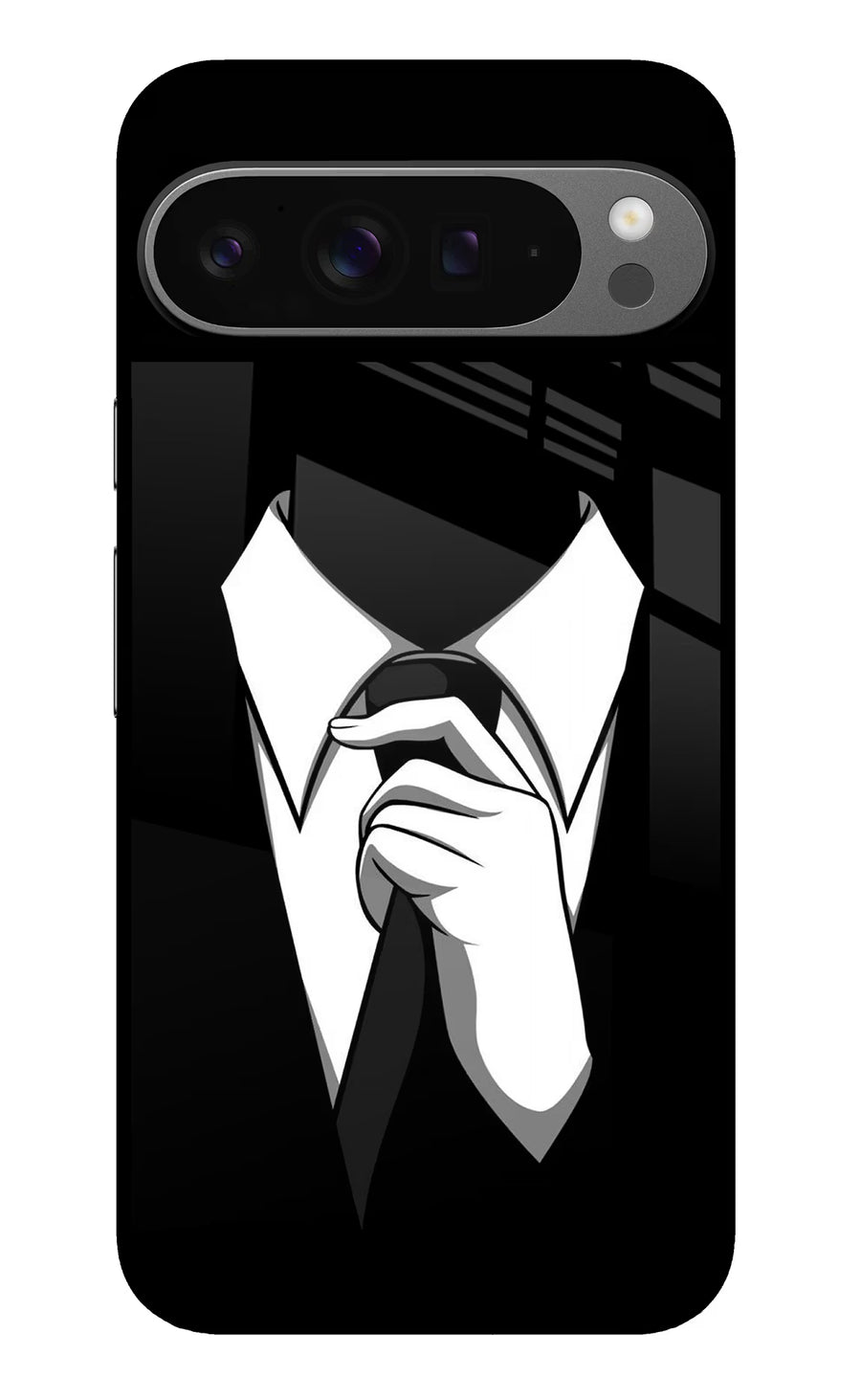 Black Tie Google Pixel 9 Pro Back Cover, Glass case