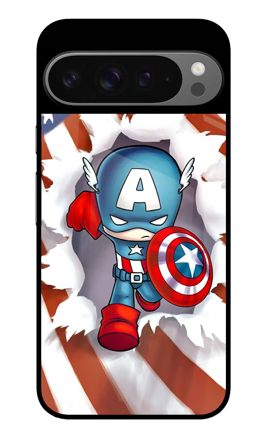 Captain America Google Pixel 9 Pro Back Cover, Glass case
