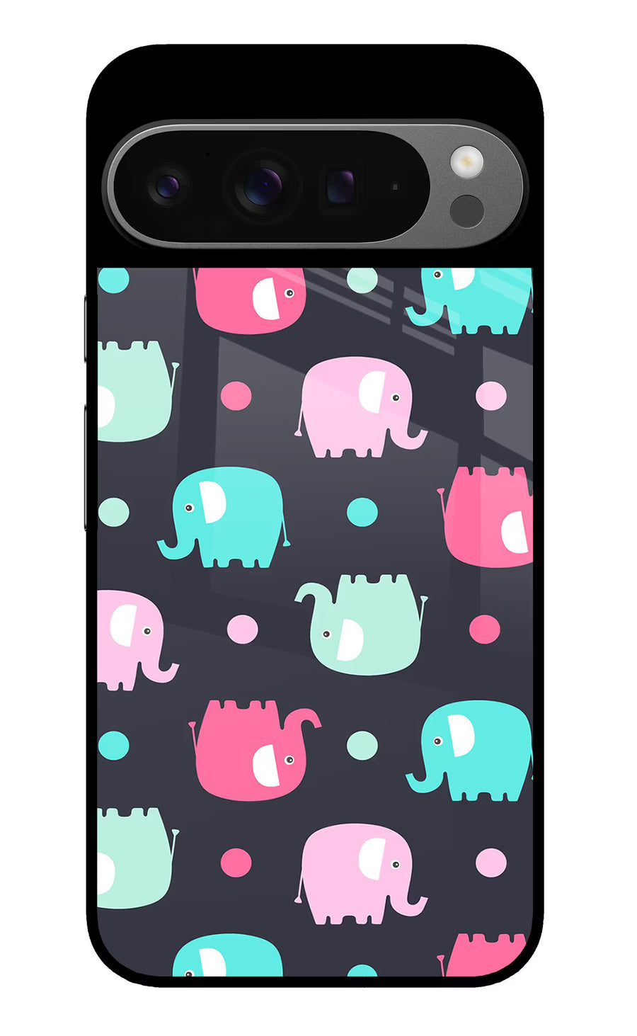 Elephants Google Pixel 9 Pro Back Cover, Glass case