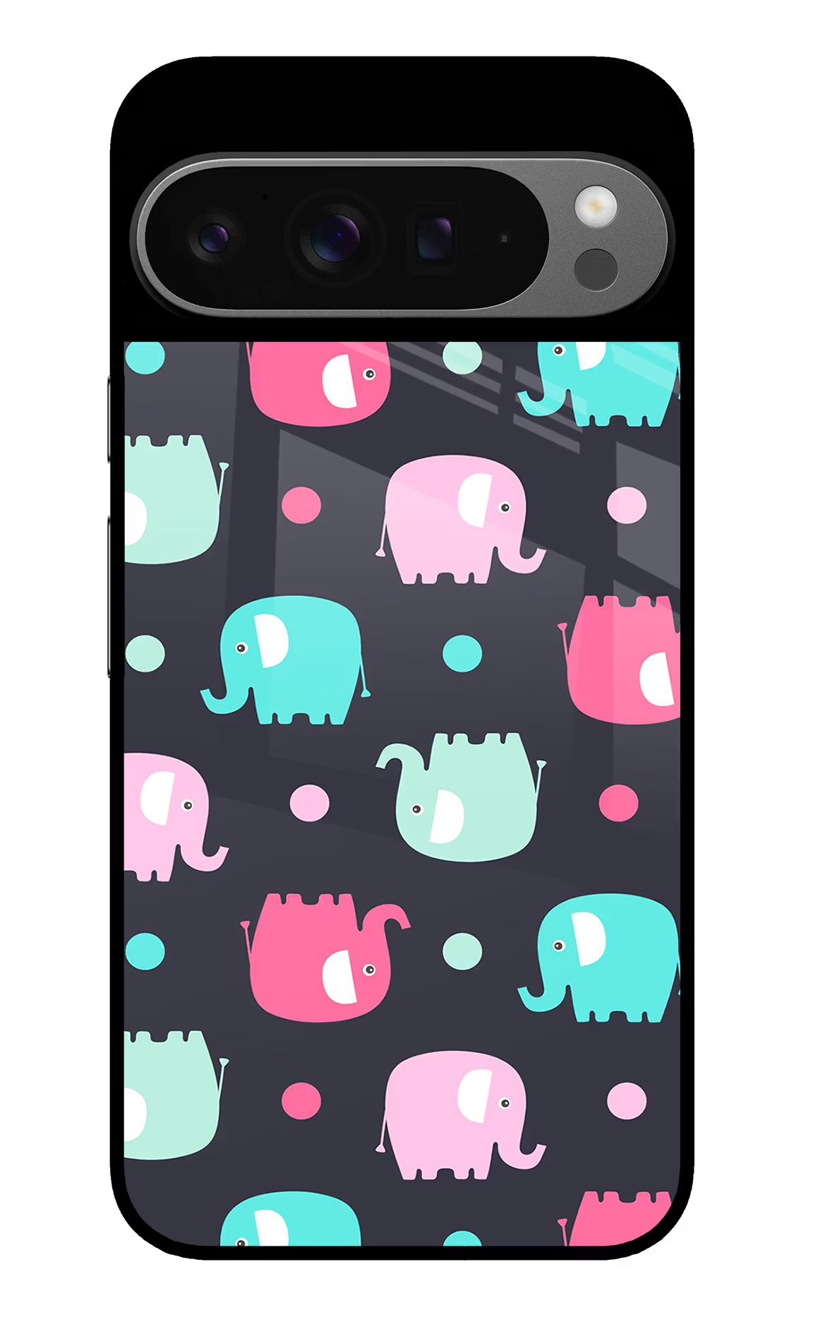 Elephants Google Pixel 9 Pro Glass Case