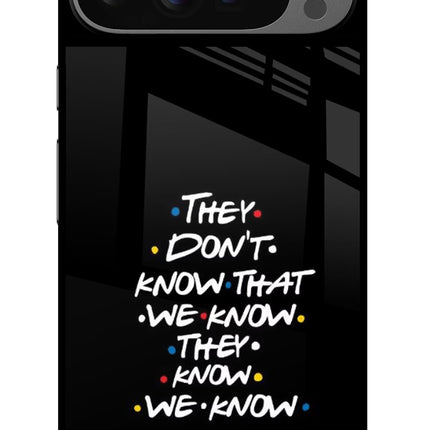 FRIENDS Dialogue Google Pixel 9 Pro Glass Case Back Cover by Casekaro