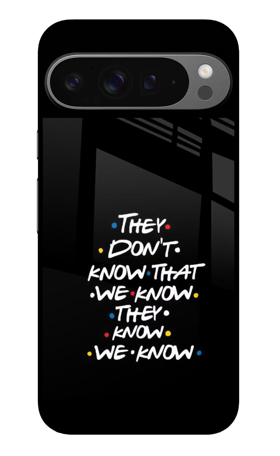 FRIENDS Dialogue Google Pixel 9 Pro Back Cover, Glass case